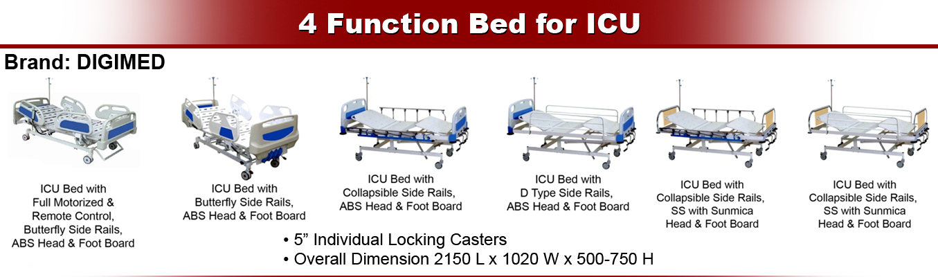 4 Function Bed for ICU