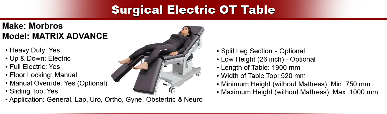 OT Table Matrix Advance