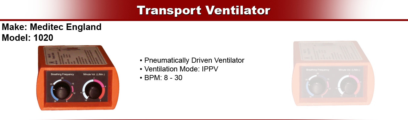 Transport Ventilator 1020